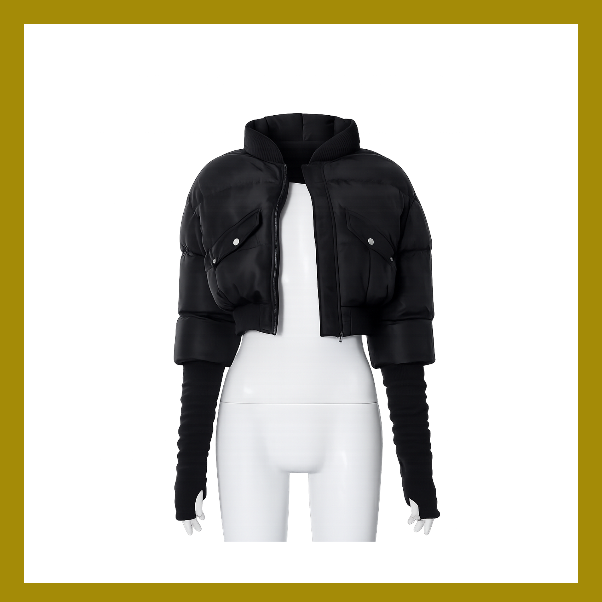 Cropped Sculpt Puffer