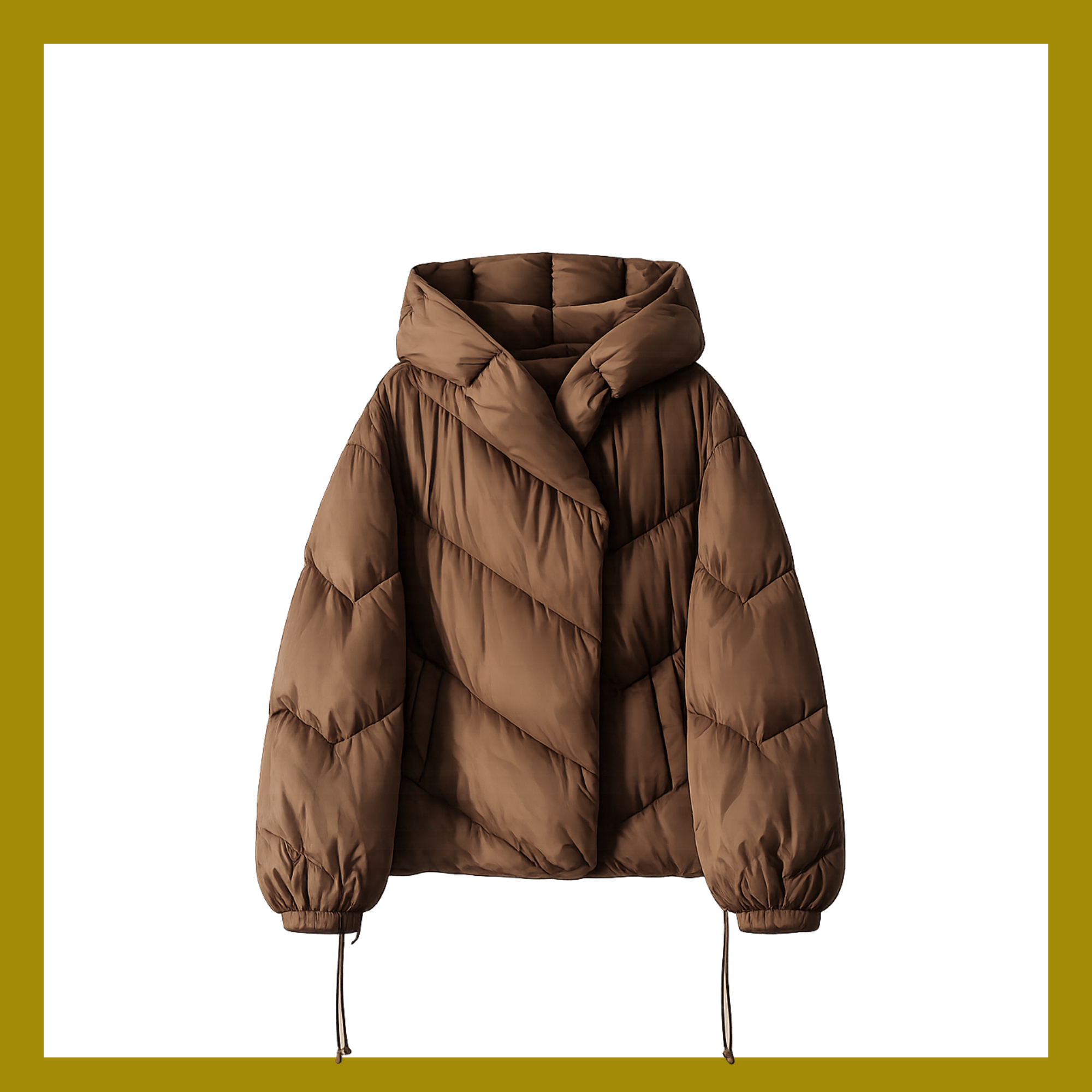 Cloud Hood Puffer — Mocha